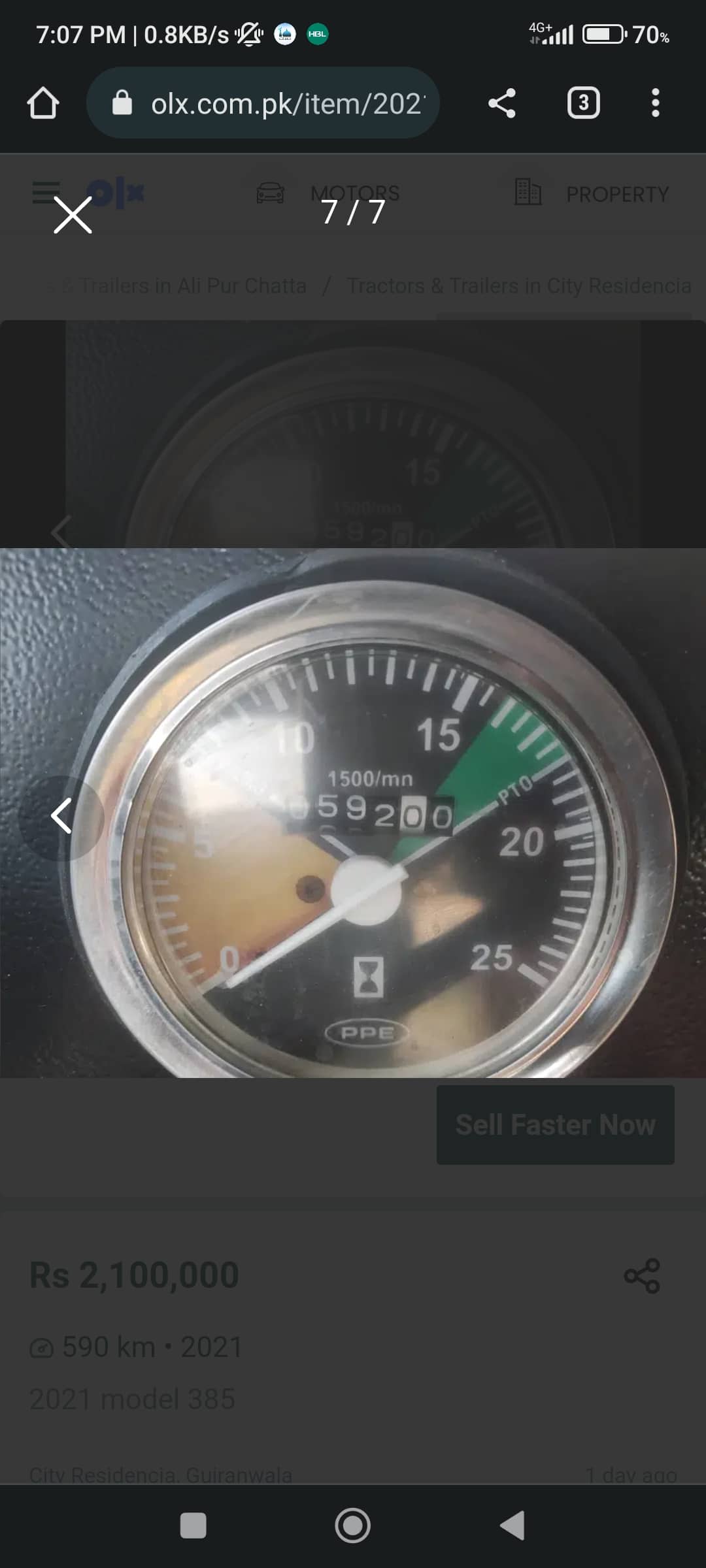 MF 385 tractor model 2021 Millat tractor